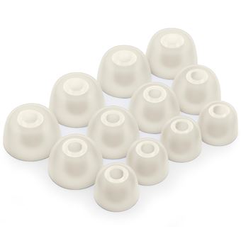 12 x Pontas Auriculares de Silicone Okuli para Fones de Ouvido Jabra Elite 3, 5, 7, 65t, 75t | Branco - 1
