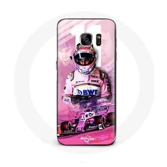 Capa Maniacase para Samsung Galaxy S7 Edge Fórmula 1 Sergio Pérez Piloto de F1 Rosa - 1
