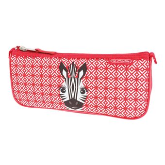 Estojo para Canetas Herlitz Sport Cute Animals Zebra | Vermelho, Branco - 1