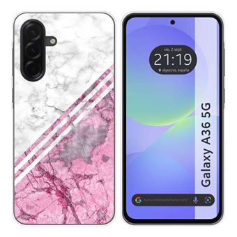 Capa TUMUNDOSMARTPHONE de Silicone para Samsung Galaxy A36 5G Marble Design 03 Desenhos - 1
