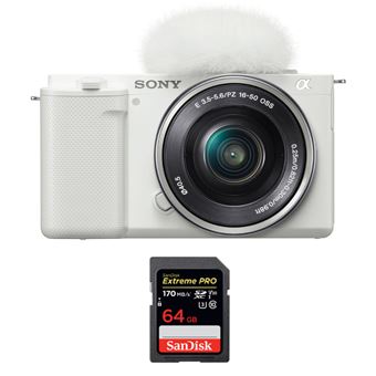 Sony ZV-E10 + 16-50mm Branco + 1 SanDisk 64GB Extreme PRO UHS-I SDXC 170 MB/s + PDF 15 Técnicas para Melhorar as suas Fotografias - 1