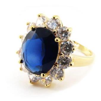 Anel banhado a outro ""Victorina"" - Tamanho 13 - 1