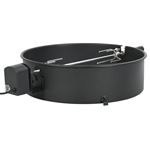 Conjunto Espeto Giratório para Churrasqueira vidaXL 57 cm Preto