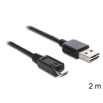 Cabo Usb DeLOCK EASY-USB 2.0-A - USB 2.0 micro-B, 2m | Preto - 1