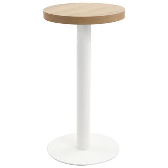 Mesa de Bistro vidaXL 40 cm MDF castanho-claro - 1