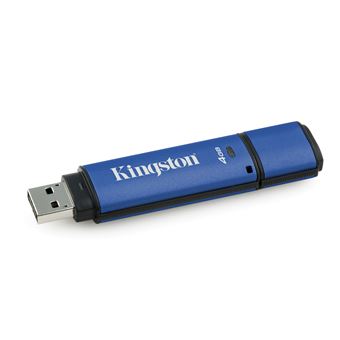 Kingston Technology DataTraveler Vault Privacy 3.0 with Management 4GB 4GB USB 3.0 Preto, Azul unidade de memória USB