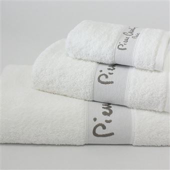 Conjunto de Toalhas de Banho Pierre Cardin Modelo Logo | 3 Peças | Branco - 1