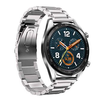 Pulseira Magunivers de metal três contas com fecho de borboleta dinheiro para Huawei Watch GT - 1