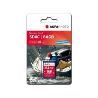 cartão de memória AgfaPhoto 64GB SDXC  Class 10  Multi cor - 1