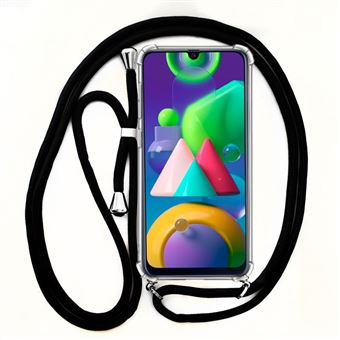 Capa Cool com Cordel Preto para Samsung Galaxy M21 - Transparente - 1