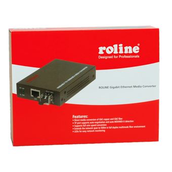 Conversor de Rede de Média ROLINE Gigabit Converter, incl. mini GBIC, RJ45 to LC - 1