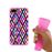 Capa Hapdey para iPhone 7 Plus - 8 Plus Design Losangos Coloridos em Silicone Flexível e TPU Cor-de-Rosa_3