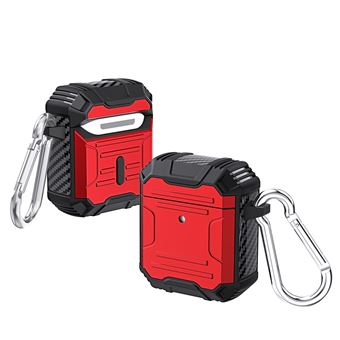 Capa e TPU à prova de choque com chaveiro, vermelho Magunivers para AirPods with Charging Case (2016)/(2019)/AirPods with Wireless Charging Case (2019) - 1
