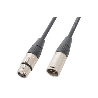 cabo de áudio Power Dynamics 177903 3m XLR (3-pin) XLR (3-pin) Preto, Metálico - 1