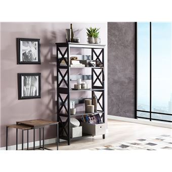 Estante de Parede FOSTER | 4 Prateleiras | Preto - 1