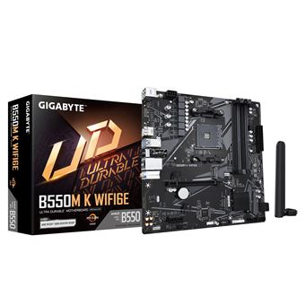 Motherboard GIGABYTE B550M K WIFI6E | Castanho escuro - 1