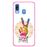 Capa Hapdey para Samsung Galaxy A40 2019 Design Mandala Amor e Paz em Silicone Flexível e TPU Cor-de-Rosa_0