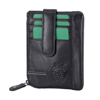 Porta-Moedas/Cartões em Pele SIMPLY Sporting | Preto - 1