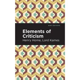 Elements Of Criticism - 1