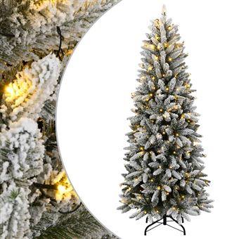 Árvore de Natal artificial vidaXL com 150 luzes LED | e neve 150 cm - 1