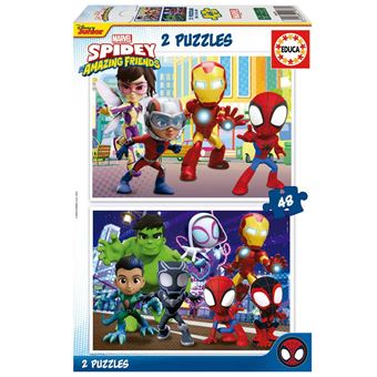 Puzzle Educa Marvel Spidey And His Amazing Friends 19678 | 2 x 48 Peças - 1