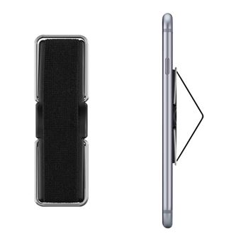 kwmobile 38692.01 acessório PDA/GPS/telemóvel Finger strap Preto, Metálico - 1