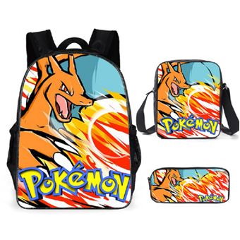 Conjunto Escolar Fenbow Pokémon Mochila + Mala de Ombro + Estojo - Multicolorido 04 - 1