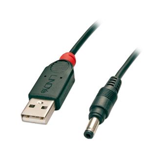 Cabo de Energia Lindy 1.5m USB A/4.8mm DC | Preto - 1
