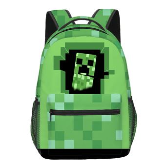 Mochila Escolar Infantil DreamWorks | Minecraft | 30 x 17 x 40 cm | Verde 1828 - 1
