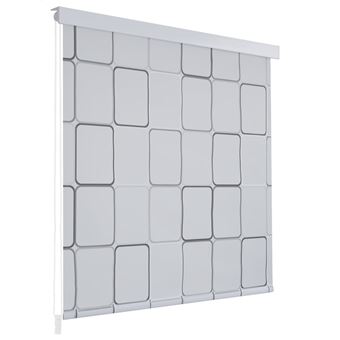 Estore de Rolo vidaXL para o Duche 120X240 cm | Quadrados - 1