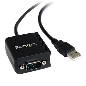 Adaptador para Cabos StarTech.com 1 Porta FTDI USB para Cabo de Adaptador de Série RS232 com Isolamento Óptico | Preto - 1