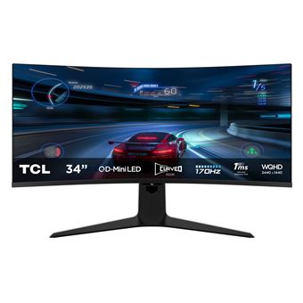 Monitor Gaming TCL 34R83Q | LED | 1 ms | 170 Hz | 37" | F - 1
