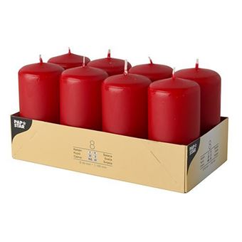 Vela papstar 17987 cilindro vermelho 8 unidade(s) - 1