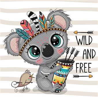 Pintar com Diamantes Diamond Dotz | Koala Wild And Free DBX026 - 1