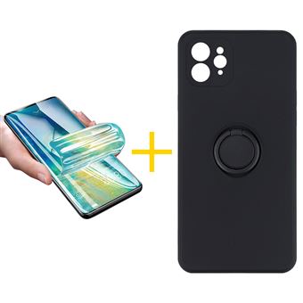 Pack 1 x Película de Hidrogel + Capa Accetel Apple iphone 11 Pro Max | Gel O-Ring - Preto - 1