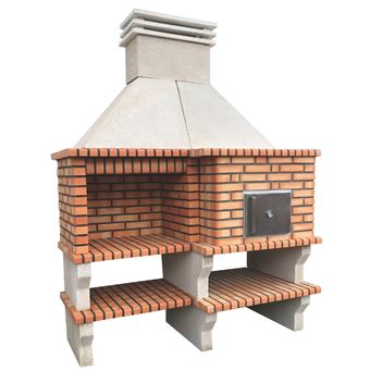 Churrasqueira ARTICIMENTOS BBQ OVEN | produzida em tijolo e cimento refratário | com forno em barro | 187x90x240cm - 1