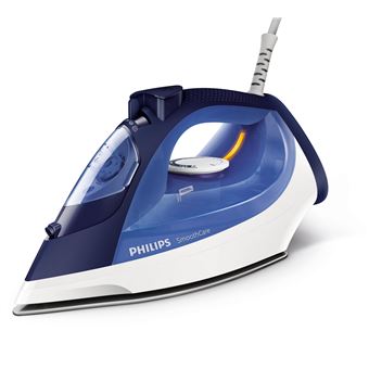 Ferro de engomar Philips GC3580/20 Ferro a vapor Base de cerâmica Azul, Branco 2400 W