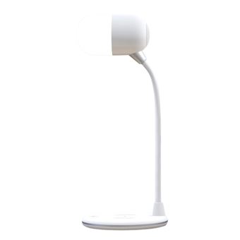Candeeiro de Mesa Klack® L4L com carregador QI e alto-falante 3 em 1 - Branco - 1