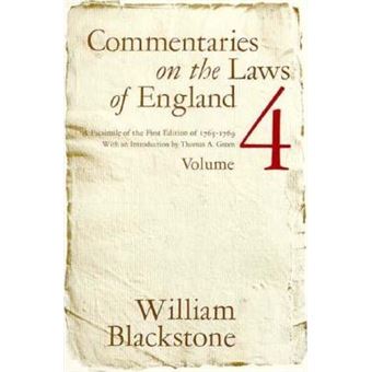 Commentaries on the Laws of England, Volume 4 - 1