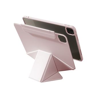 Capa Luckybutterfly para Ipad 2020 2021 2022 Pro 12.9" | Magnético Suporte Elevatório | Rosa | com Película de Vidro Temperado - 1