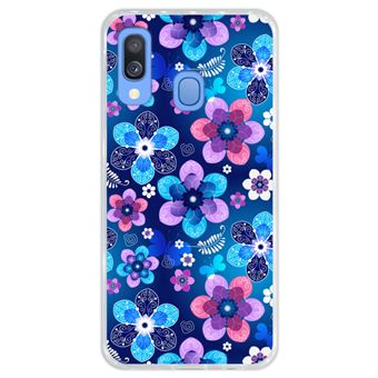Capa Hapdey para Samsung Galaxy A40 2019 Design Padrão Floral de Primavera em Silicone Flexível e TPU