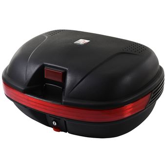 Baú Universal de Mota HOMCOM para 2 Capacetes Médios | Capacidade 43 L | Fechadura 2 Chaves | 55,5x41x27,5 cm - Preto - 1