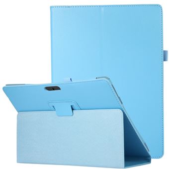 Capa PU à prova de choque, textura litchi com suporte dobrável, azul claro Magunivers para Microsoft Surface Pro 8 - 1