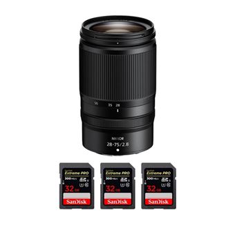 Objetiva Nikon Z 28-75mm F2.8 + 3 SanDisk 32GB Extreme PRO UHS-II SDXC 300 MB/s + PDF MCZ DIRECT 15 Técnicas para Melhorar as suas Fotografias - 1