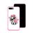 Capa Hapdey para iPhone 7 Plus - 8 Plus Design Guaxinim Fofo em Silicone Flexível e TPU Cor-de-Rosa_2