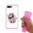 Capa Hapdey para iPhone 7 Plus - 8 Plus Design Guaxinim Fofo em Silicone Flexível e TPU Cor-de-Rosa_3