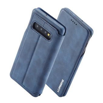 Capa Magunivers PU suporte para cartão estilo retro azul para Samsung Galaxy S10