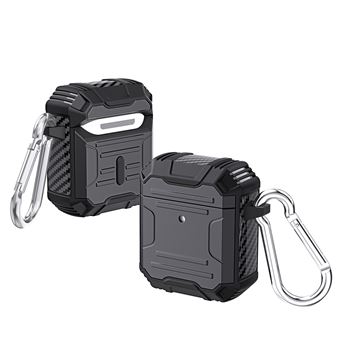 Capa e TPU à prova de choque com chaveiro, preto Magunivers para AirPods with Charging Case (2016)/(2019)/AirPods with Wireless Charging Case (2019) - 1