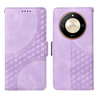 Capa FLOODKING para Honor X9B | Design Acolchoado | Couro PU Premium | Roxo - 1