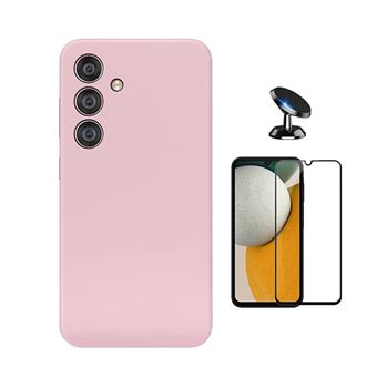 Kit Película de Vidro Temperado Gorilasglass + Capa Proteção Silicone + Suporte Magnético Gift4Me para Samsung Galaxy A16 | Rosa - 1